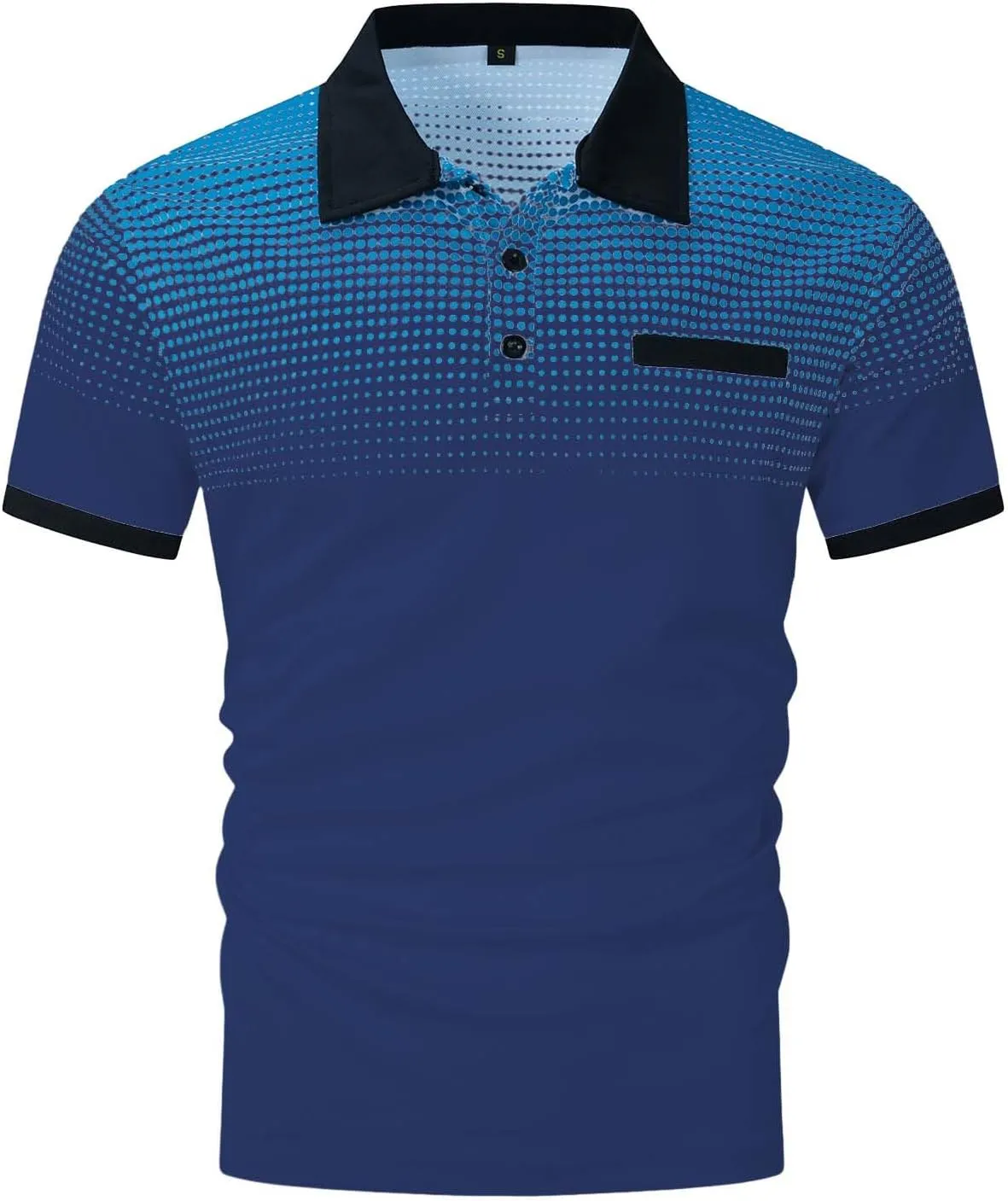 Mens Shirts Casual Fashion Button Down Short Sleeve Polo Shirt Summer Vacation Shirts Loose Athletic Pullover Tee