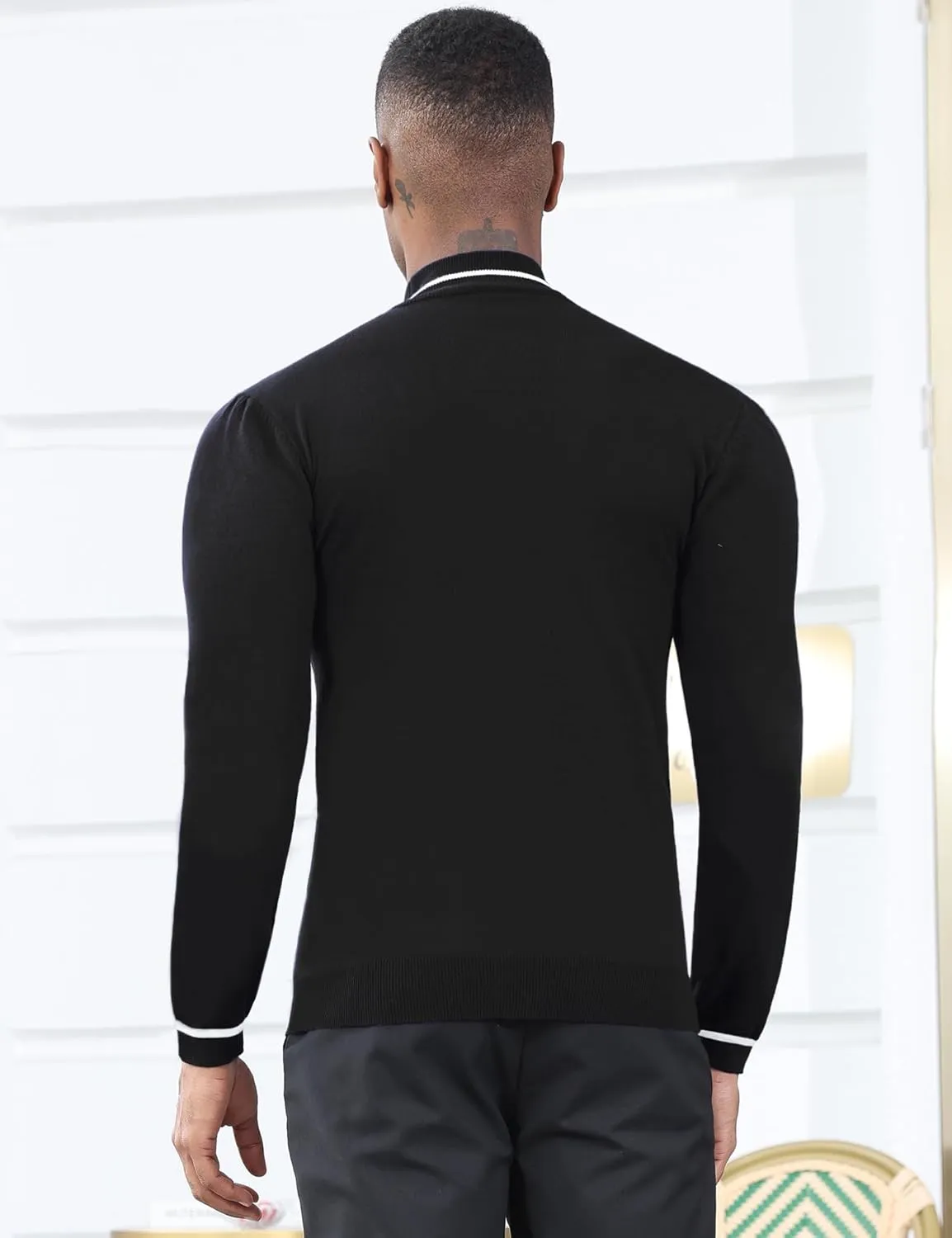 Men's Slim Fit Mock Turtleneck Pullover Sweater Casual Basic Knitted Thermal Sweaters