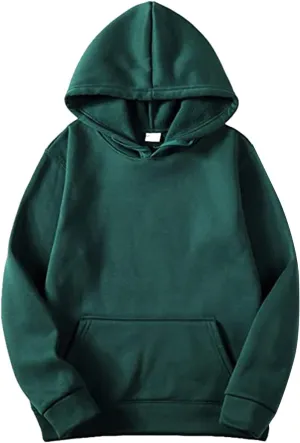 Mens Sweatshirts Hoodies Autumn And Winter Leisure Hooded Sweater Solid Color Sweater Soft Top Blouse Men'S Fashion