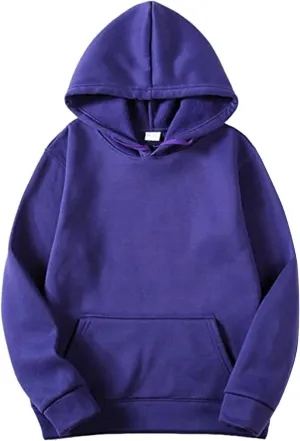 Mens Sweatshirts Hoodies Autumn And Winter Leisure Hooded Sweater Solid Color Sweater Soft Top Blouse Men'S Fashion