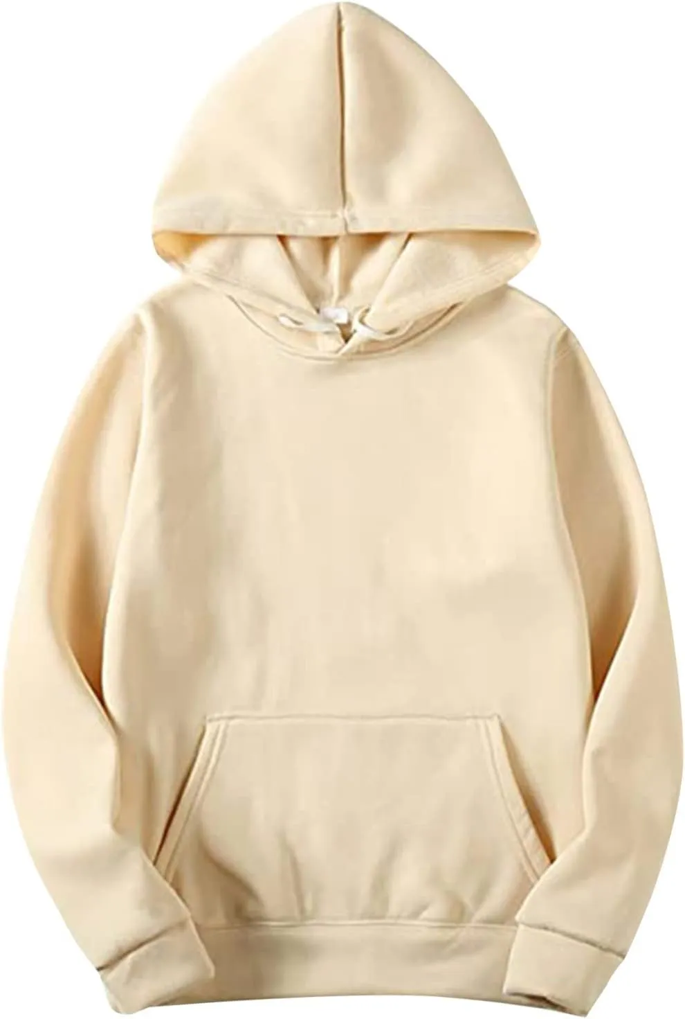 Mens Sweatshirts Hoodies Autumn And Winter Leisure Hooded Sweater Solid Color Sweater Soft Top Blouse Men'S Fashion