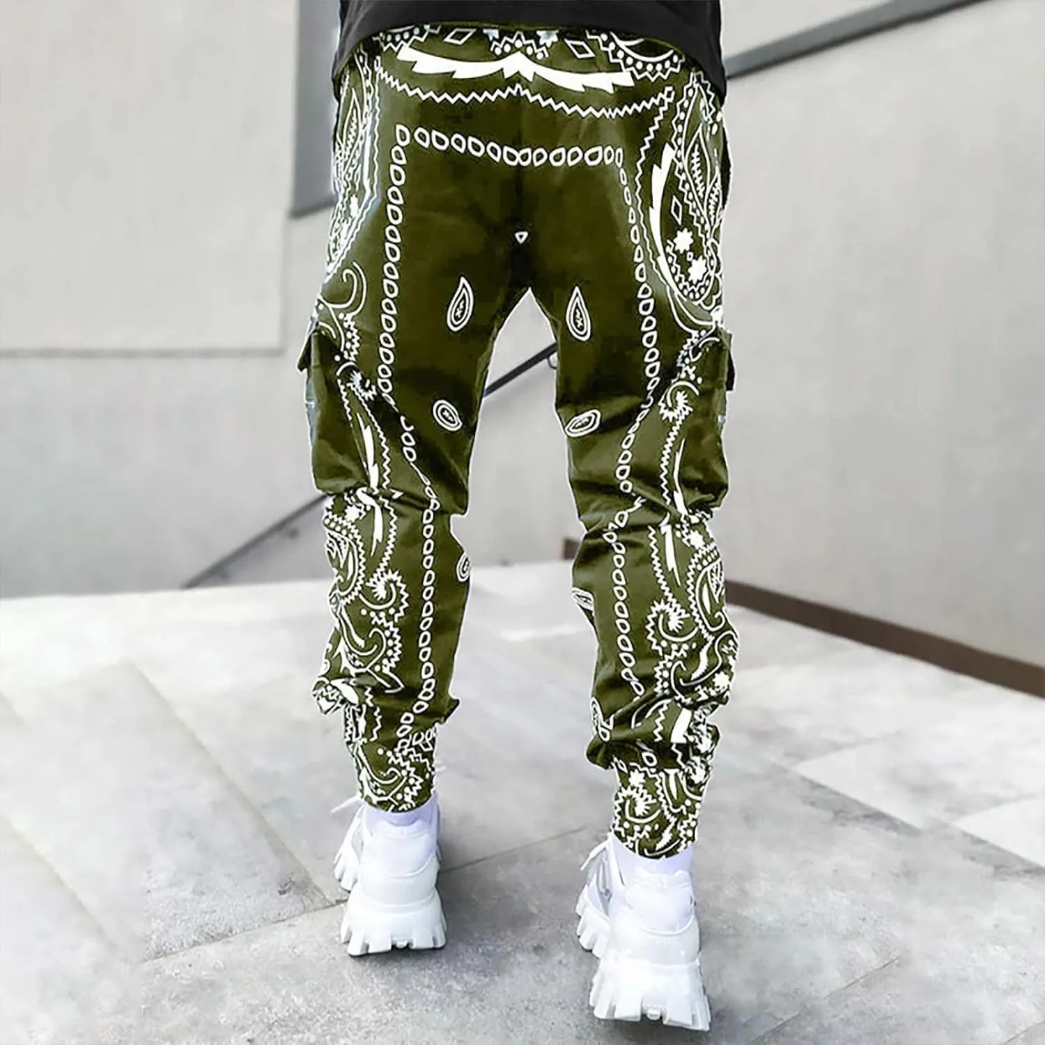 Men's Water Resistant Pants Cotton Pocket Multi Color Large Sanitary Casual Hiking Pants Lightweight Sweatpants