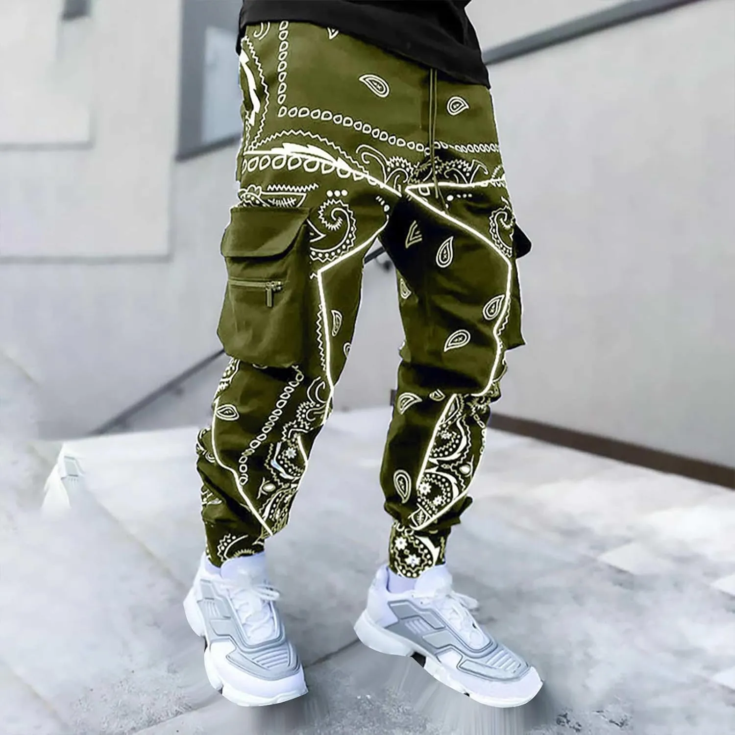 Men's Water Resistant Pants Cotton Pocket Multi Color Large Sanitary Casual Hiking Pants Lightweight Sweatpants