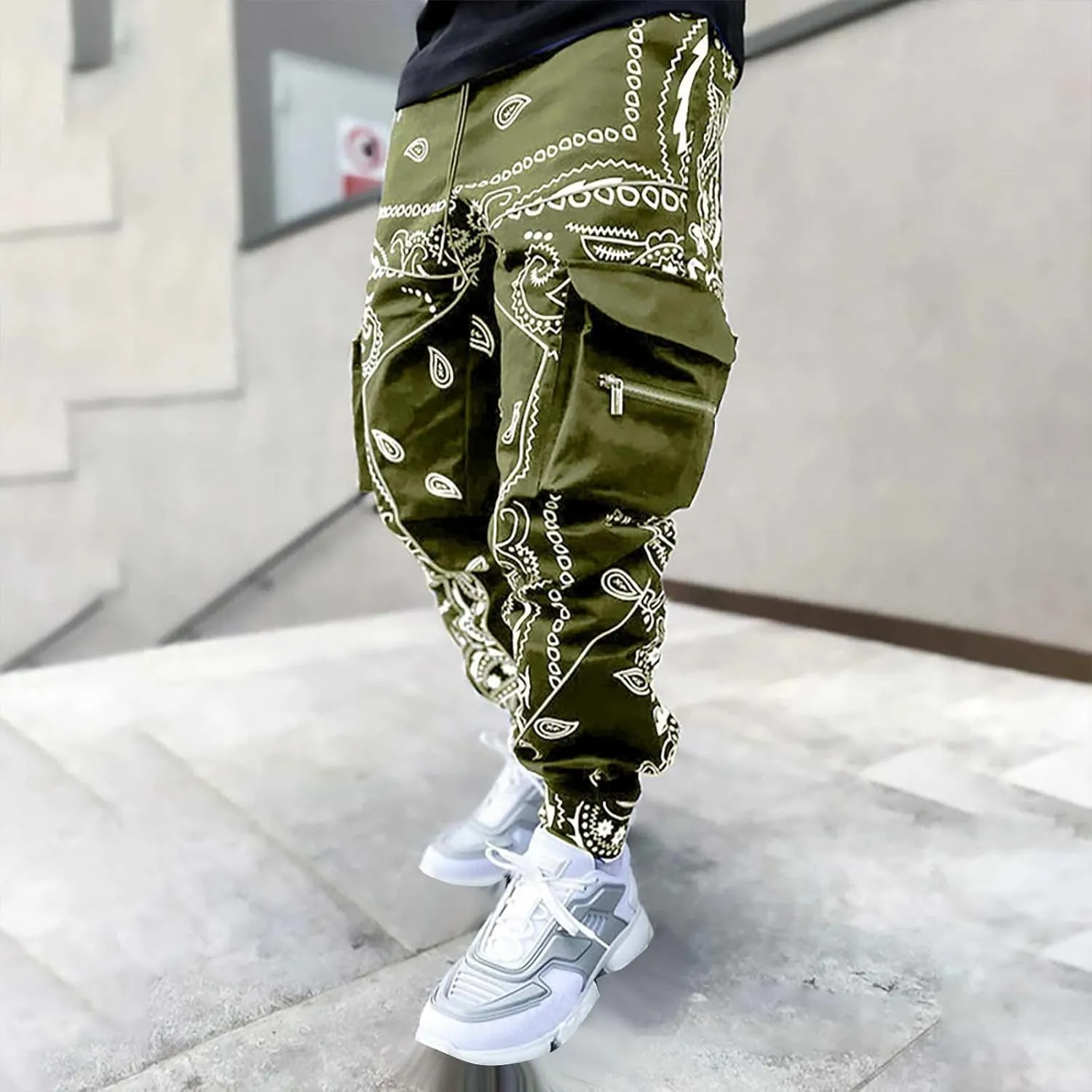 Men's Water Resistant Pants Cotton Pocket Multi Color Large Sanitary Casual Hiking Pants Lightweight Sweatpants