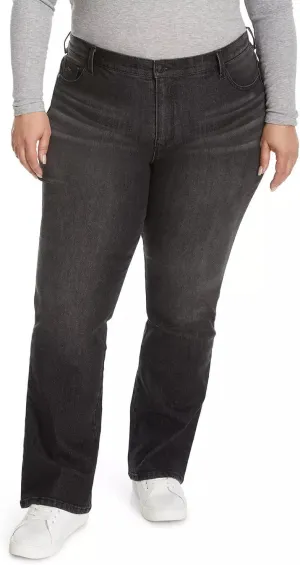 Nine West Women's Plus Size Bootcut Jeans for Women, High-Rise Trendy Stretch Denim Pants