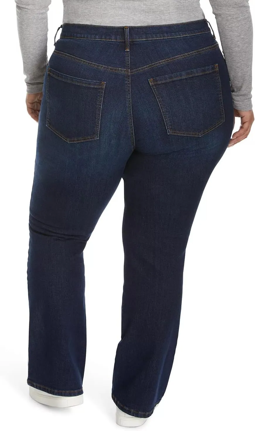 Nine West Women's Plus Size Bootcut Jeans for Women, High-Rise Trendy Stretch Denim Pants