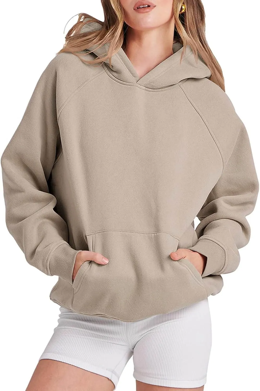 Oversized Hoodies for Women and Men Couples Fleece Basic Solid Hooded Sweatshirt Pullover Jackets
