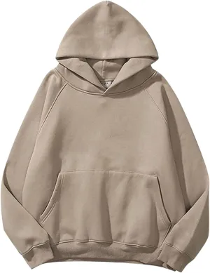 Oversized Hoodies for Women and Men Couples Fleece Basic Solid Hooded Sweatshirt Pullover Jackets