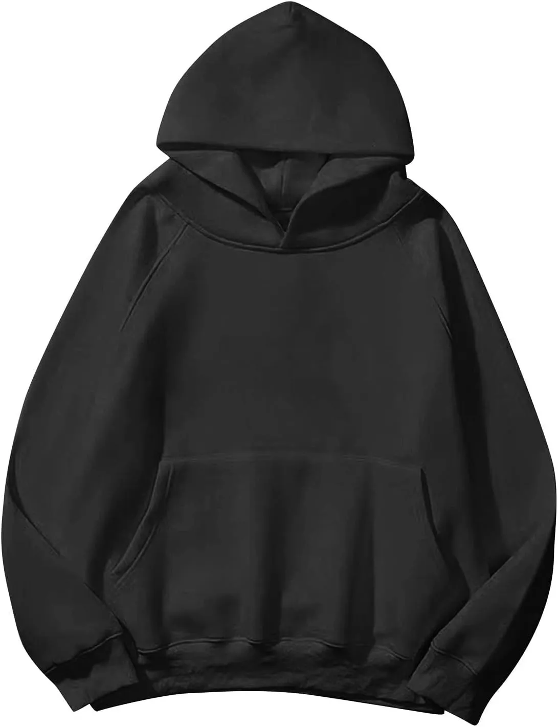 Oversized Hoodies for Women and Men Couples Fleece Basic Solid Hooded Sweatshirt Pullover Jackets