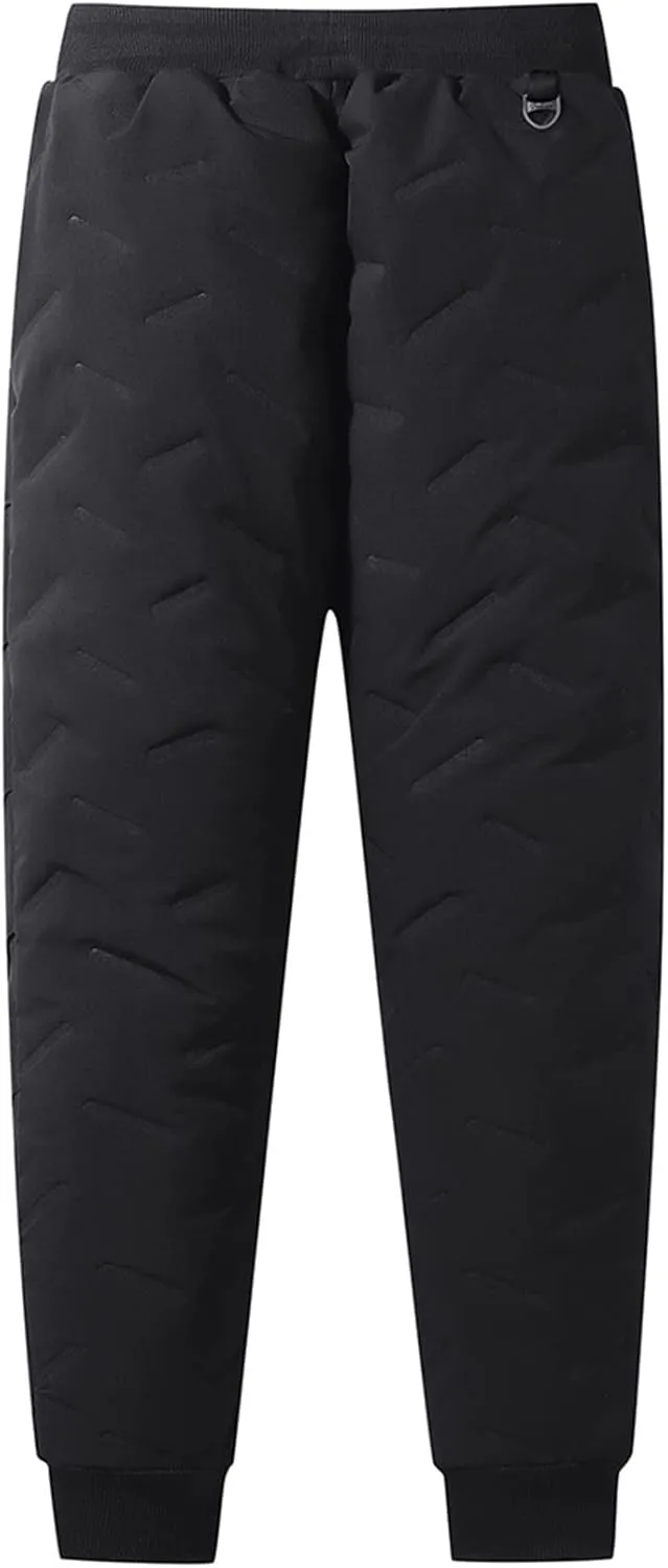 PEHMEA Men's Warm Sherpa Fleece Lined Sweatpants Winter Active Running Joggers Pants