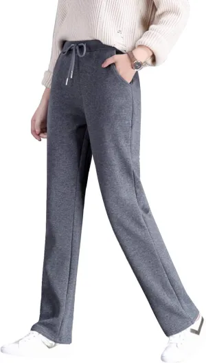 PEHMEA Women's Casual Warm Fleece Lined Sweatpants Active Running Joggers Pants