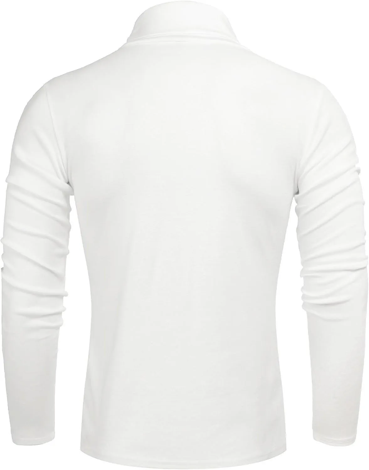 Poriff Men's Casual Turtleneck Pullover Tops Slim Fit Long Sleeve Basic Lightweight Sweaters