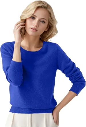 Pullover Sweaters for Women, Wool Base Layer Sweaters Cotton Soft Pullover Tops Crew Neck Lightweight Sweaters