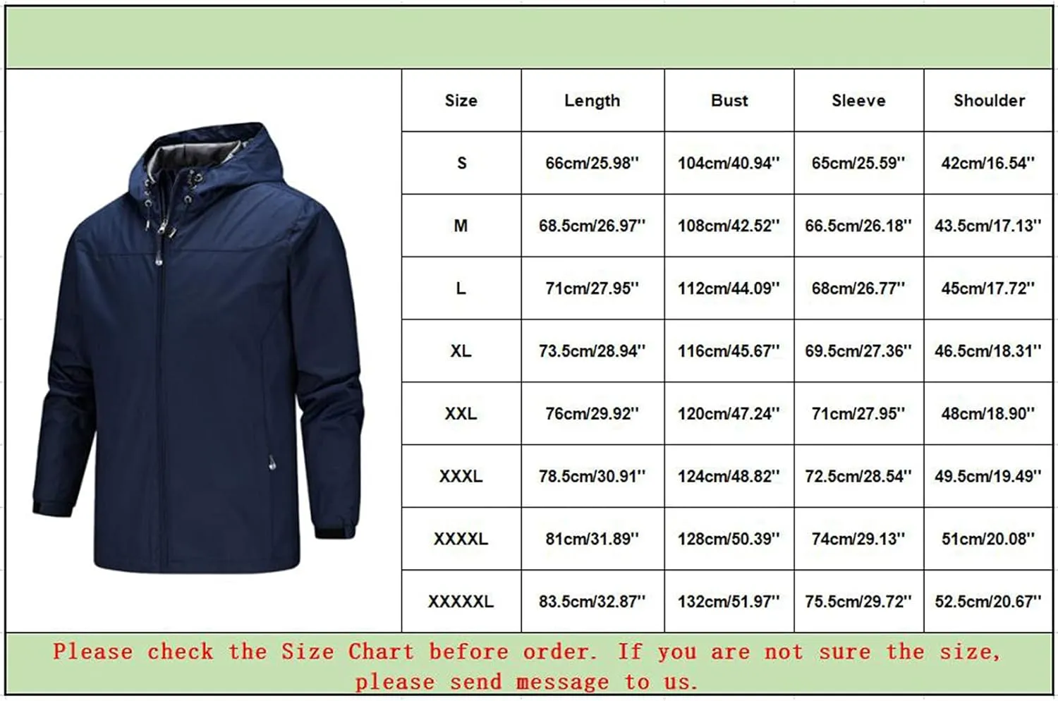 Rain Jacket For Men Comfy Lightweight Active Water Resistant Hooded Rain Jacket Outdoor Raincoat with Hooded
