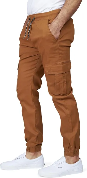 RGSTR Cargo Jogger Pants for Men - Relaxed Fit Twill Joggers with Elastic Waistband and Stretch Fabric - Casual Wear
