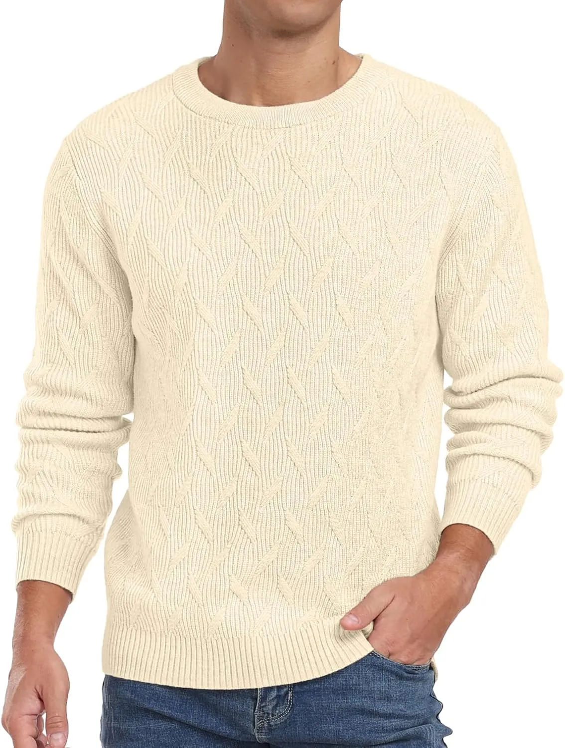 Sailwind Men's Crewneck Pullover Sweater Lightweight Casual Knitted Sweaters
