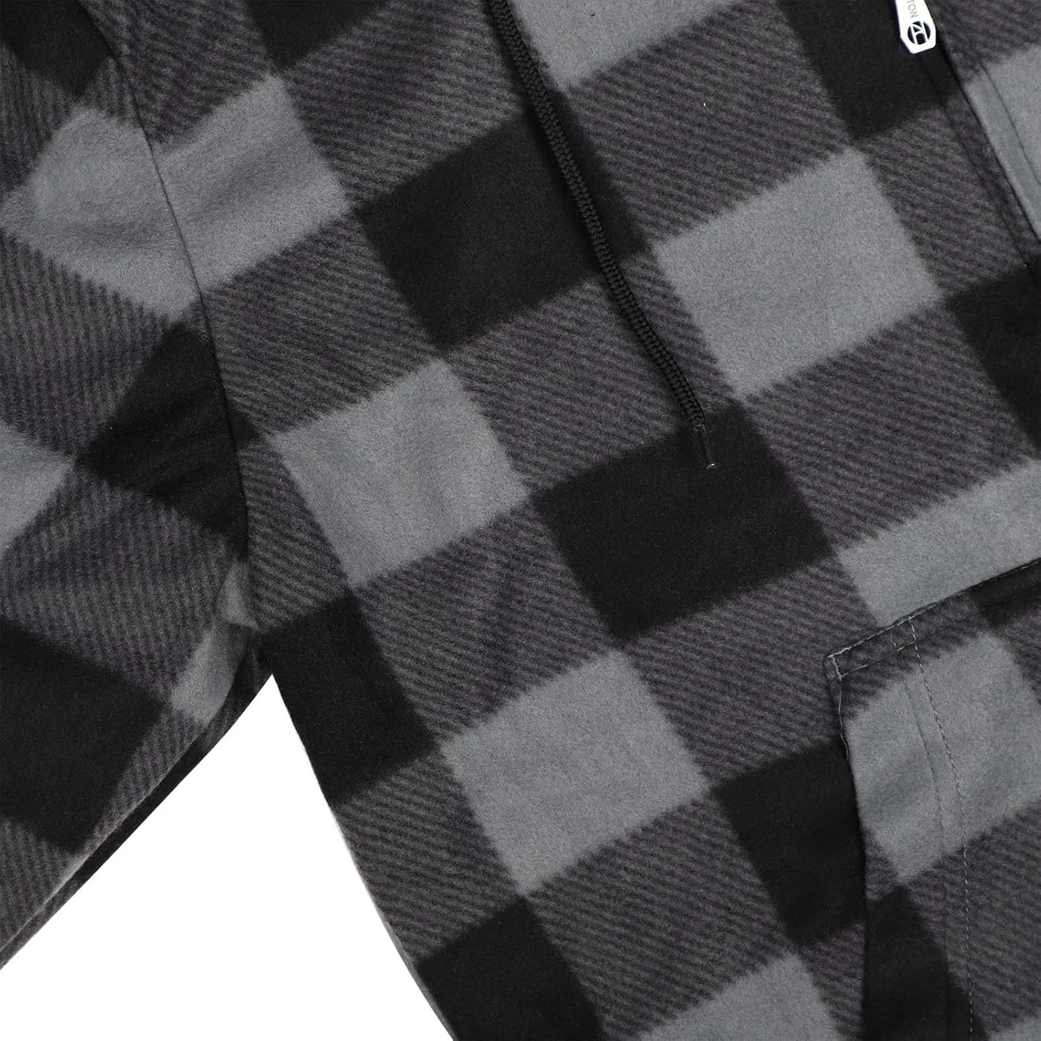 Sherpa Fleece Lined Hoodies for Men Heavy Thick Flannel Plaid Jacket Full Zip Up Winter Warm Sweatshirts Fashion Coat