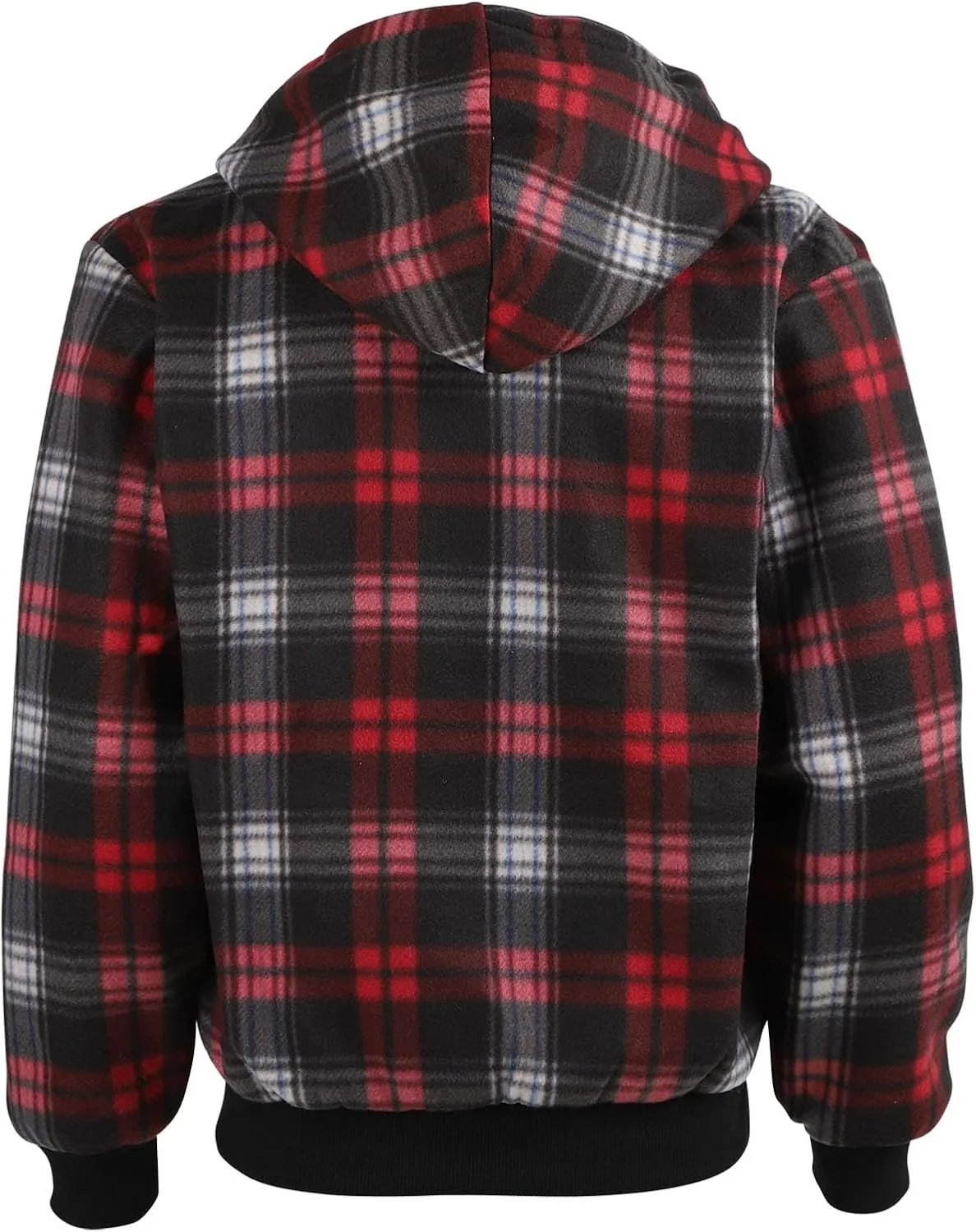 Sherpa Fleece Lined Hoodies for Men Heavy Thick Flannel Plaid Jacket Full Zip Up Winter Warm Sweatshirts Fashion Coat