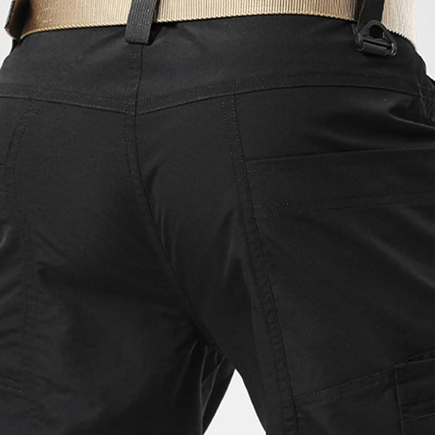 Sinzelimin Men's Cargo Pants 2025 Fashion Multiple Pockets Loose Casual Comfy Outdoors Hiking Trouser Wide Leg Sweatpant