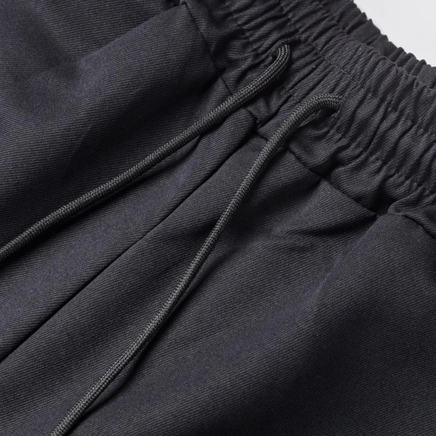 Sinzelimin Men's Cargo Pants Fashion Multiple Pockets Lace up Elastic Waist Loose Comfy Full Length Workwear Trouser