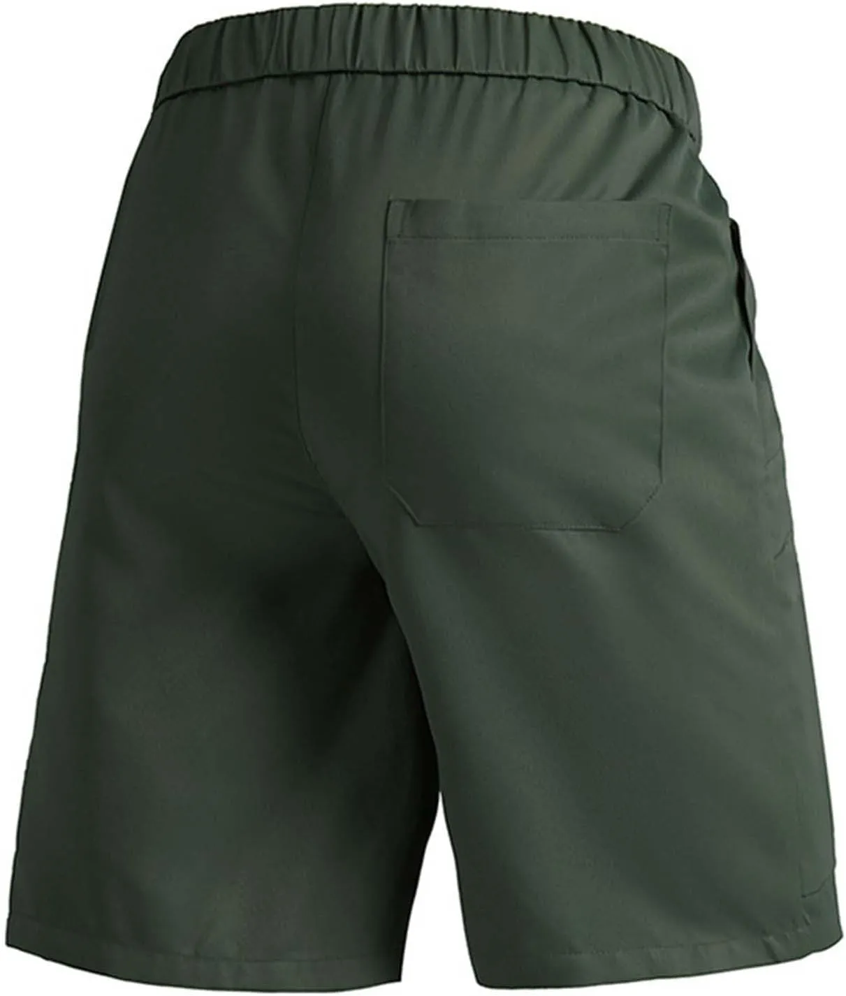 Sinzelimin Men's Cargo Shorts Fashion Multiple Pockets Lace up Elastic Waist Comfy Breathable Workwear Fishing Cropped Pants