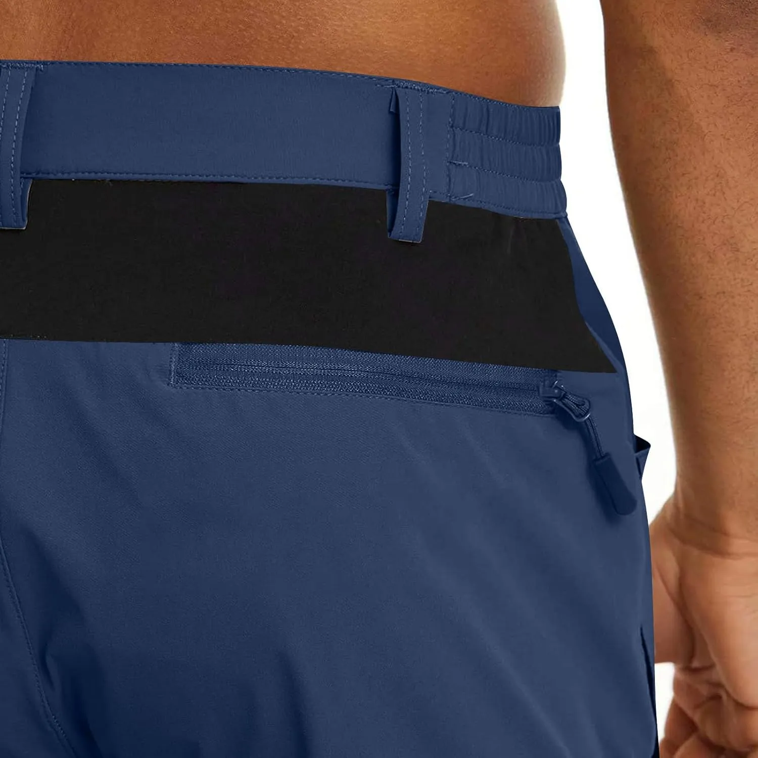 Sinzelimin Men's Cargo Shorts Summer Fashion Pachwork Multiple Pockets Workwear Outdoor Fishing Hiking Bike Crop Sweatpant