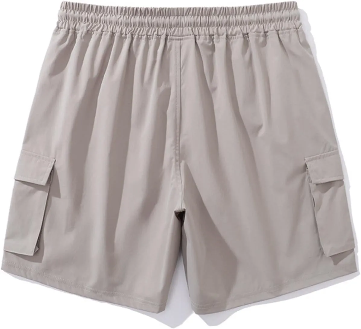 Sinzelimin Men's Cargo Shorts Summer Fashion Solid Color Multiple Pockets Loose Casual Comfy Cargo Short Pants