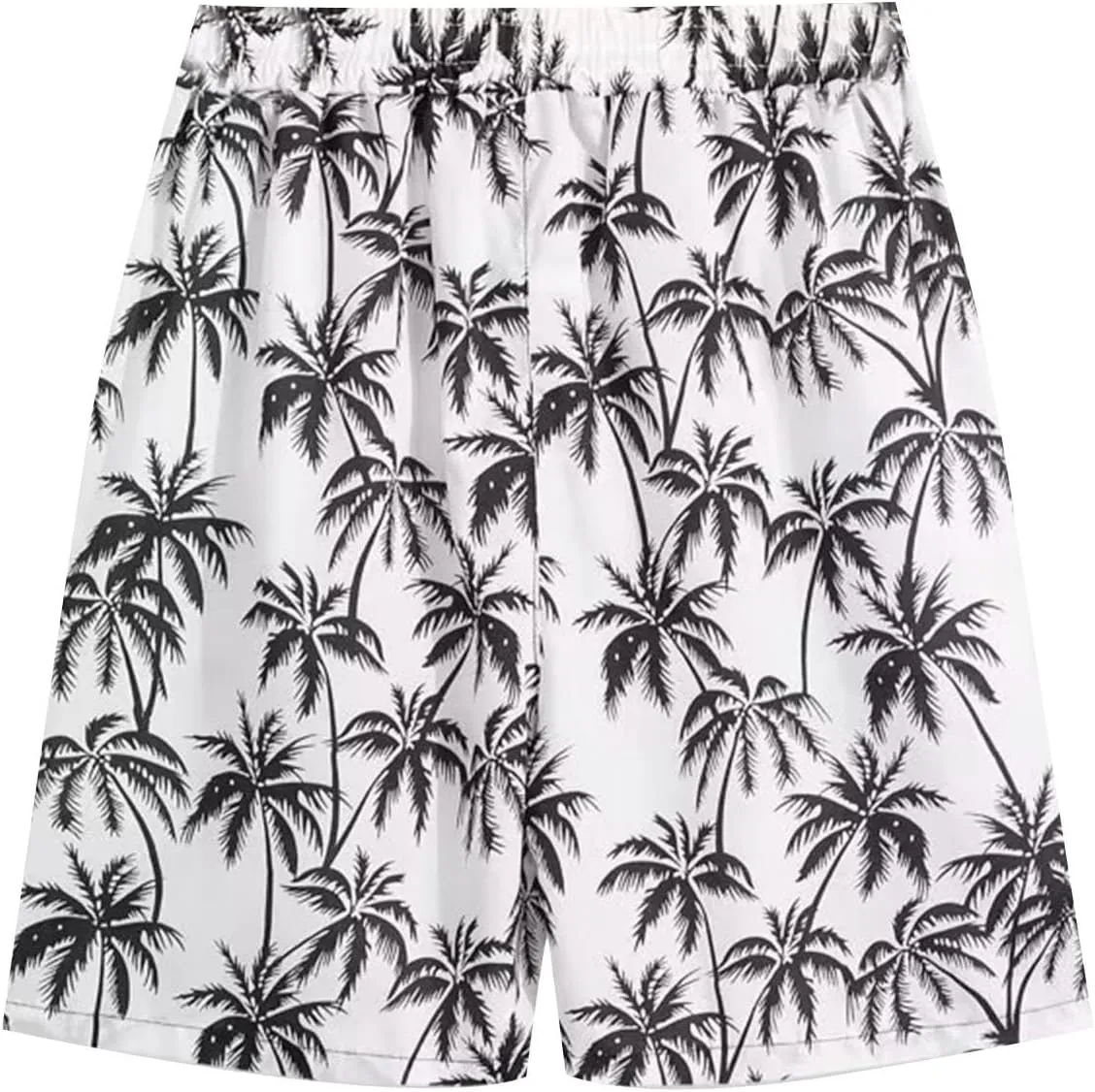 Sinzelimin Men's Hawaiian Beach Shorts Fashion Printed Quick-Dry Elastic Waist Loose Comfy Swim Trunks Short Sweatpant