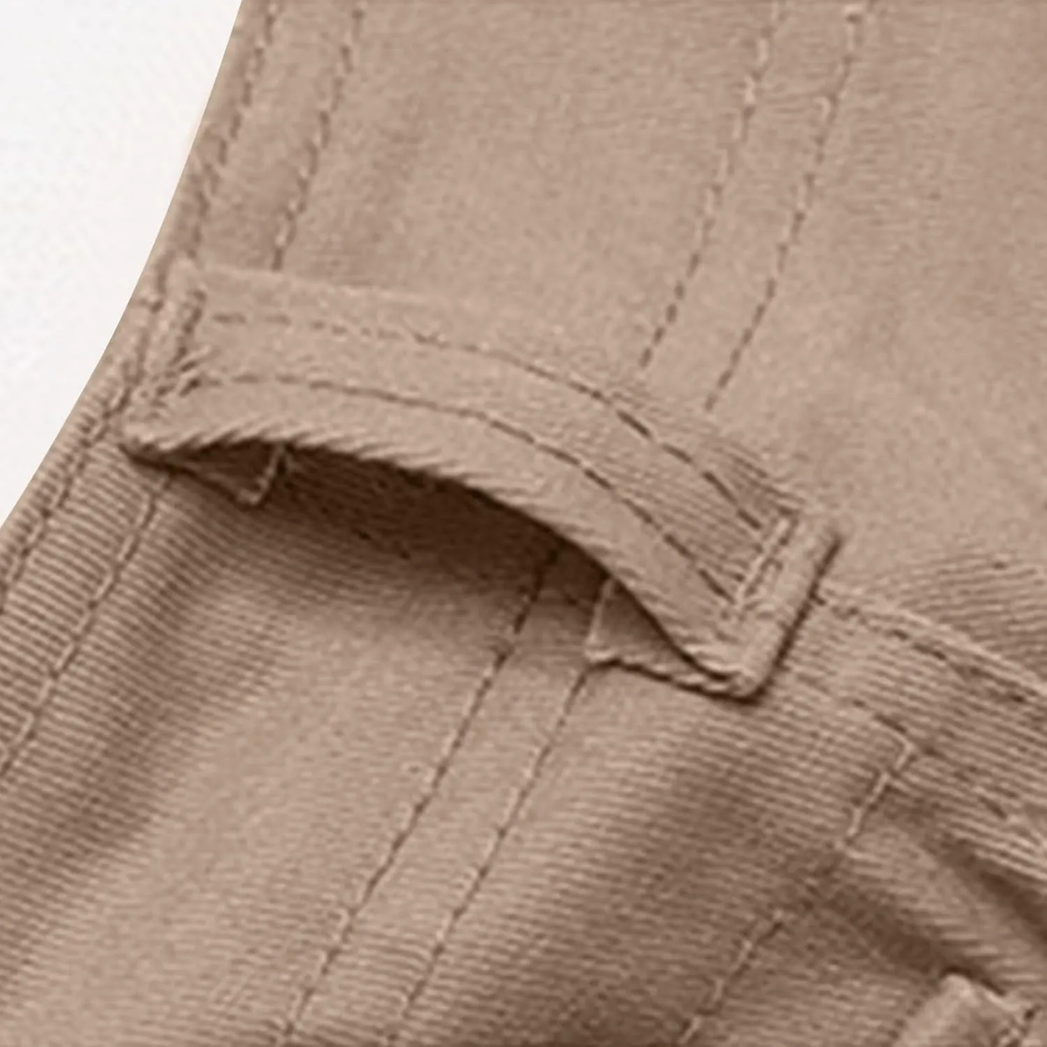 Sinzelimin Men's Short Cargo Pants Fashion Solid Color Multiple Pockets Loose Comfy Dressy Casual Workwear Crop Trouser