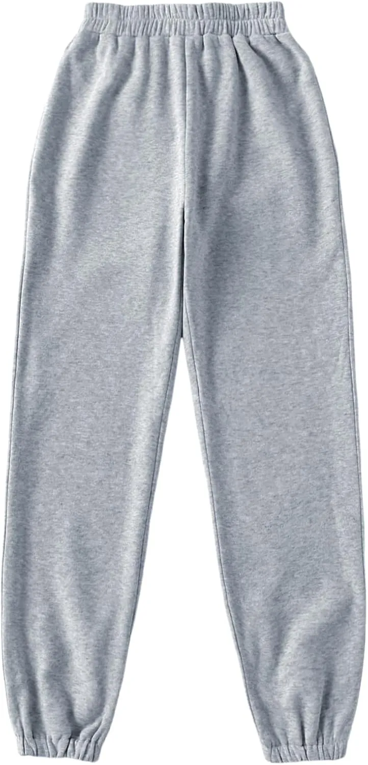 SOLY HUX Women's Elastic High Waist Sweatpants Casual Workout Running Joggers Pants