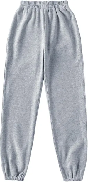 SOLY HUX Women's Elastic High Waist Sweatpants Casual Workout Running Joggers Pants