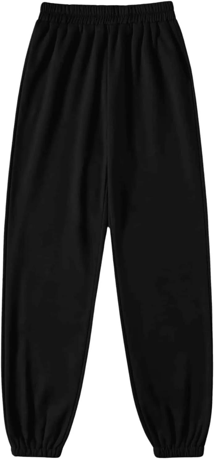 SOLY HUX Women's Elastic High Waist Sweatpants Casual Workout Running Joggers Pants
