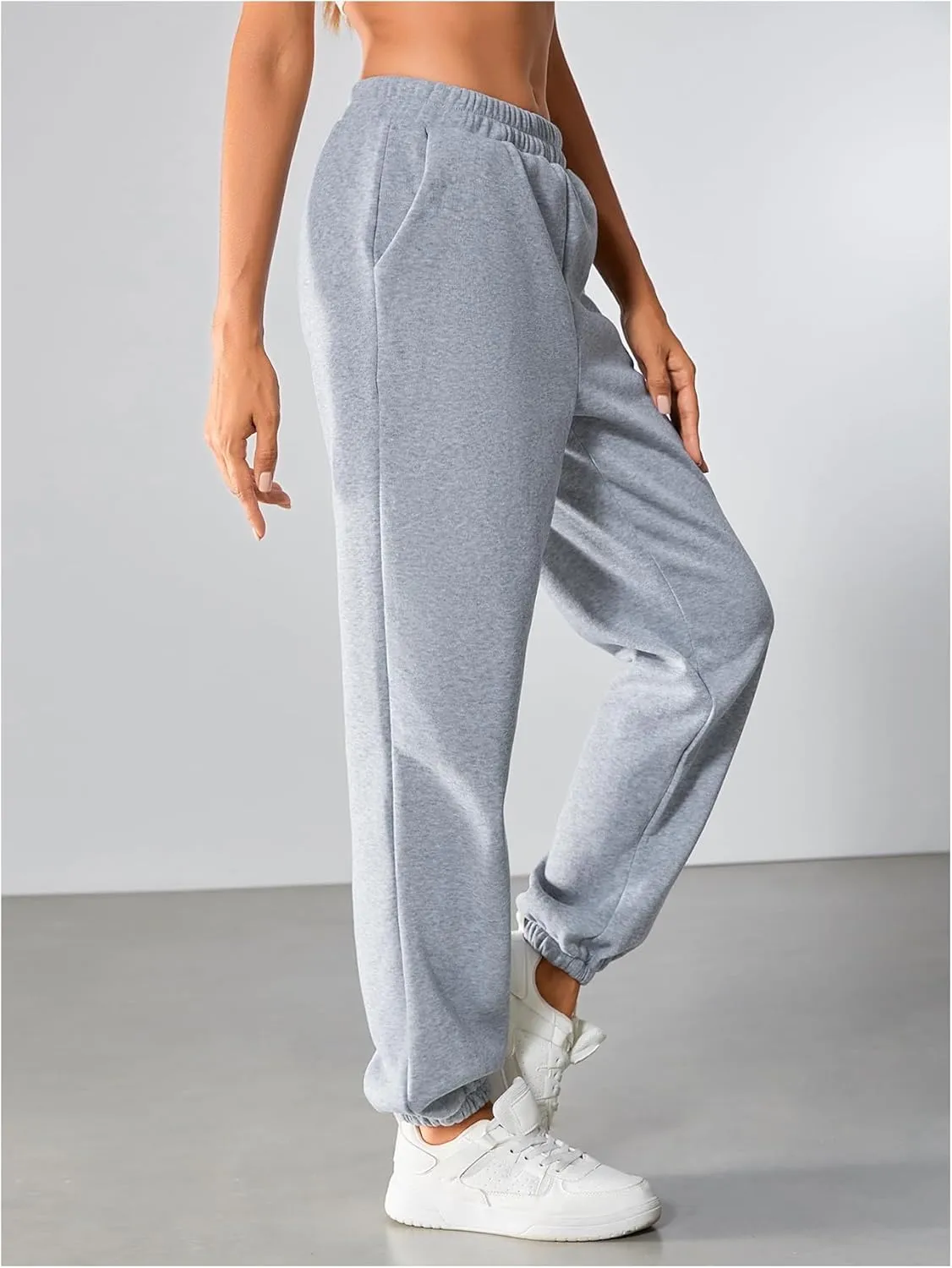 SOLY HUX Women's Elastic High Waist Sweatpants Casual Workout Running Joggers Pants