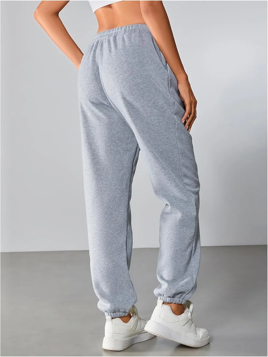 SOLY HUX Women's Elastic High Waist Sweatpants Casual Workout Running Joggers Pants