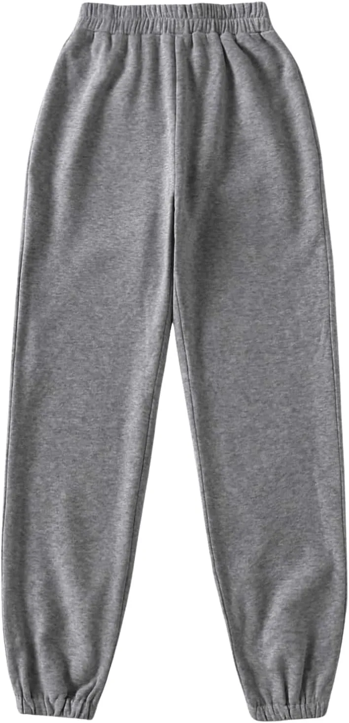 SOLY HUX Women's Elastic High Waist Sweatpants Casual Workout Running Joggers Pants