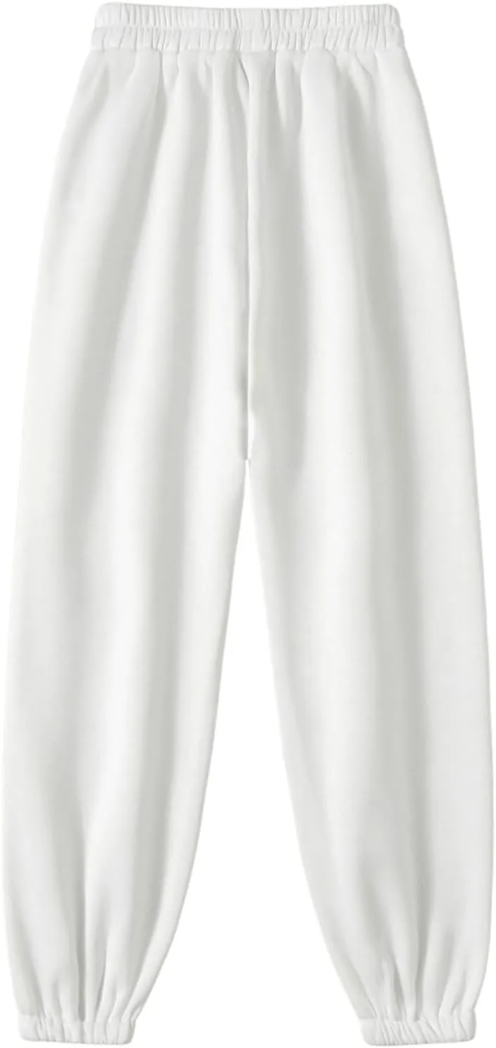 SOLY HUX Women's Elastic High Waist Sweatpants Casual Workout Running Joggers Pants