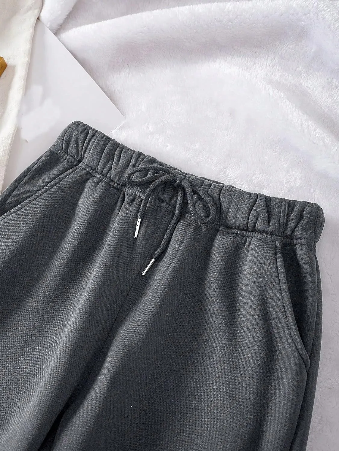 SOLY HUX Women's Graphic Letter Print Elastic Waist Sweatpants Color Block Cozy Running Joggers Pants