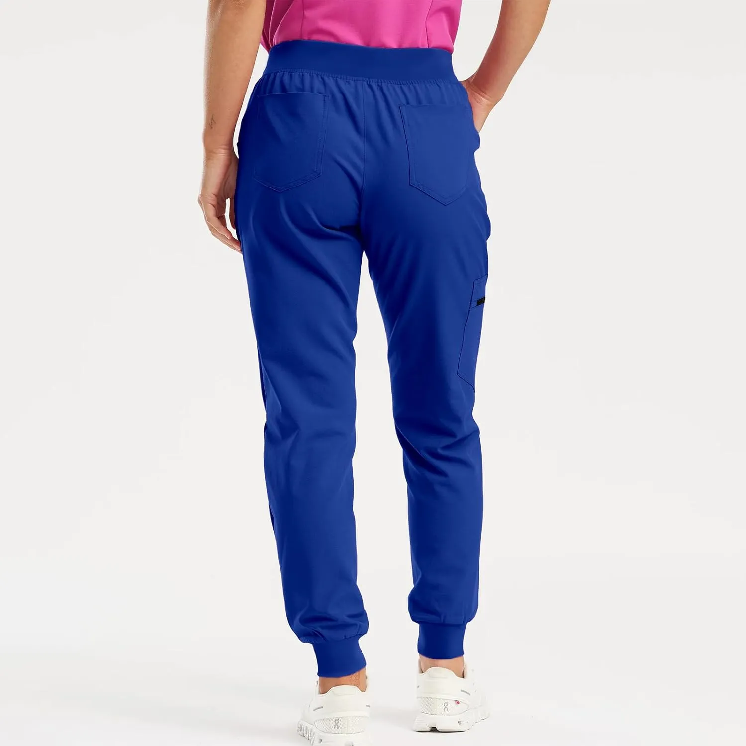 Stretch Scrubs for Women Pants High Waist Drawstring Joggers Yoga Pants Lightweight Pockets Cinch Bottom Lounge Pants