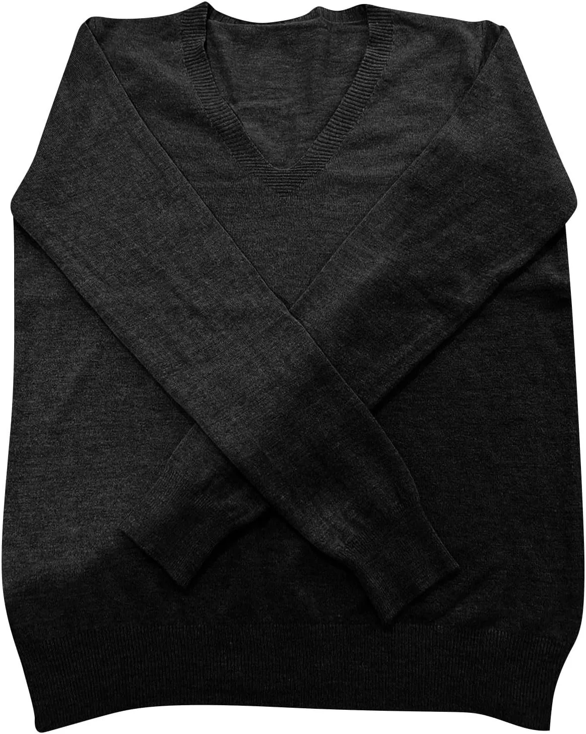Sweaters for Women V Neck Long Sleeve Loose Pullover Trendy Solid Color Basic Blouse Fall Winter Soft Comfy Ladies Clothes