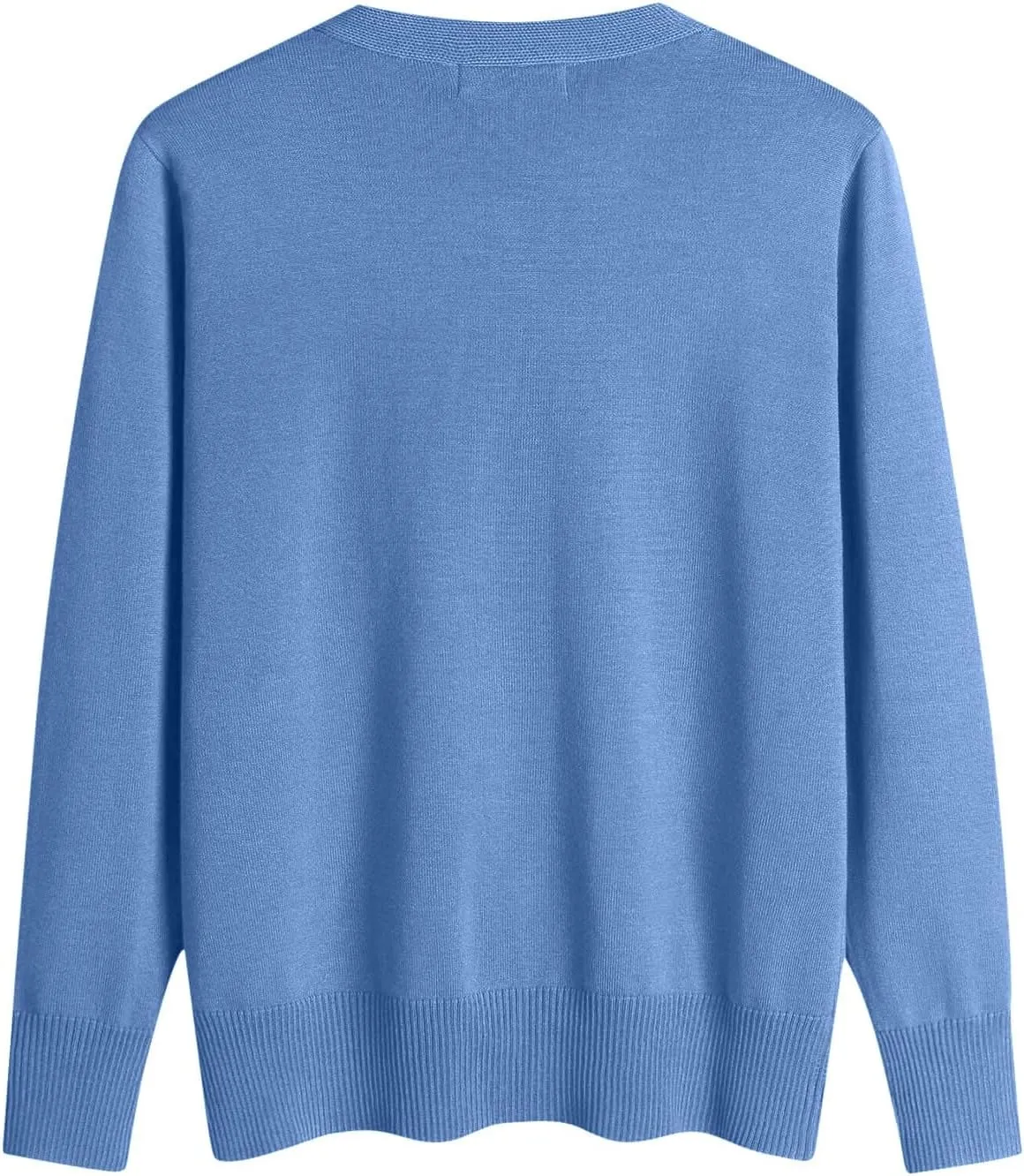 Sweaters for Women V Neck Long Sleeve Loose Pullover Trendy Solid Color Basic Blouse Fall Winter Soft Comfy Ladies Clothes