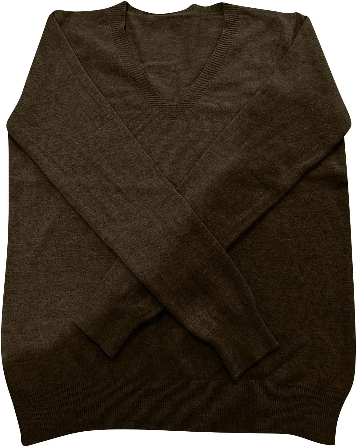 Sweaters for Women V Neck Long Sleeve Loose Pullover Trendy Solid Color Basic Blouse Fall Winter Soft Comfy Ladies Clothes