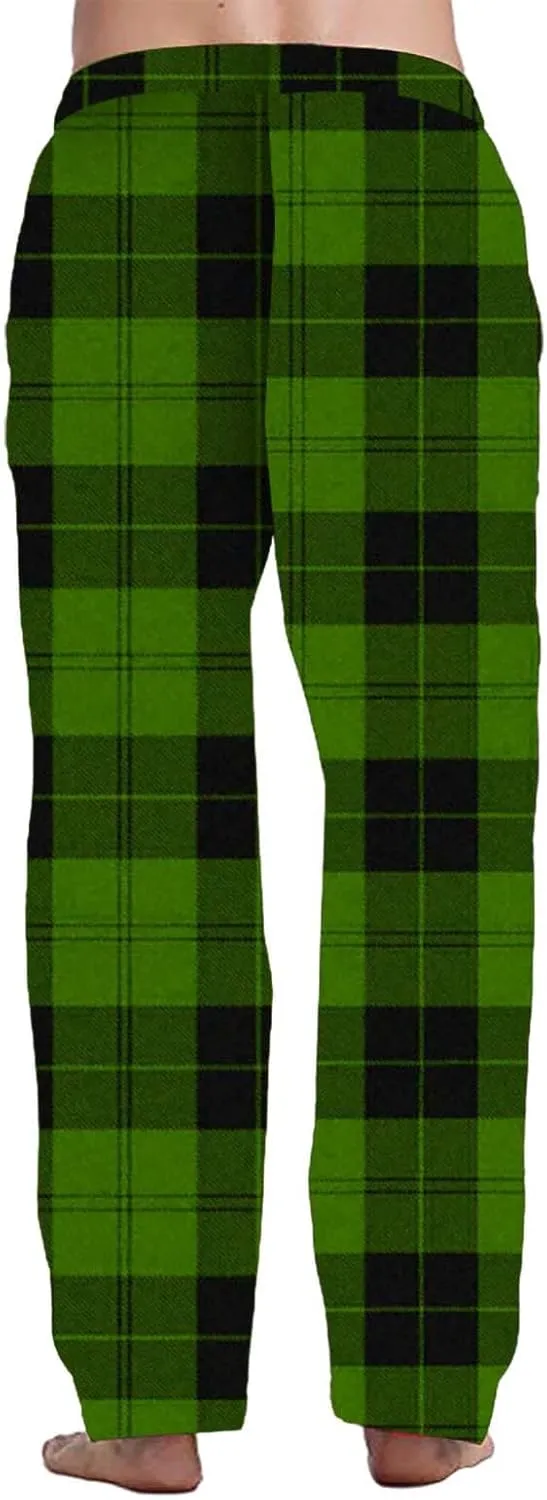 Sweatpants for Men Tapered Fashion Men's Casual Plaid Loose Sports Plaid Pajama Pants Pants Lightweight Workout