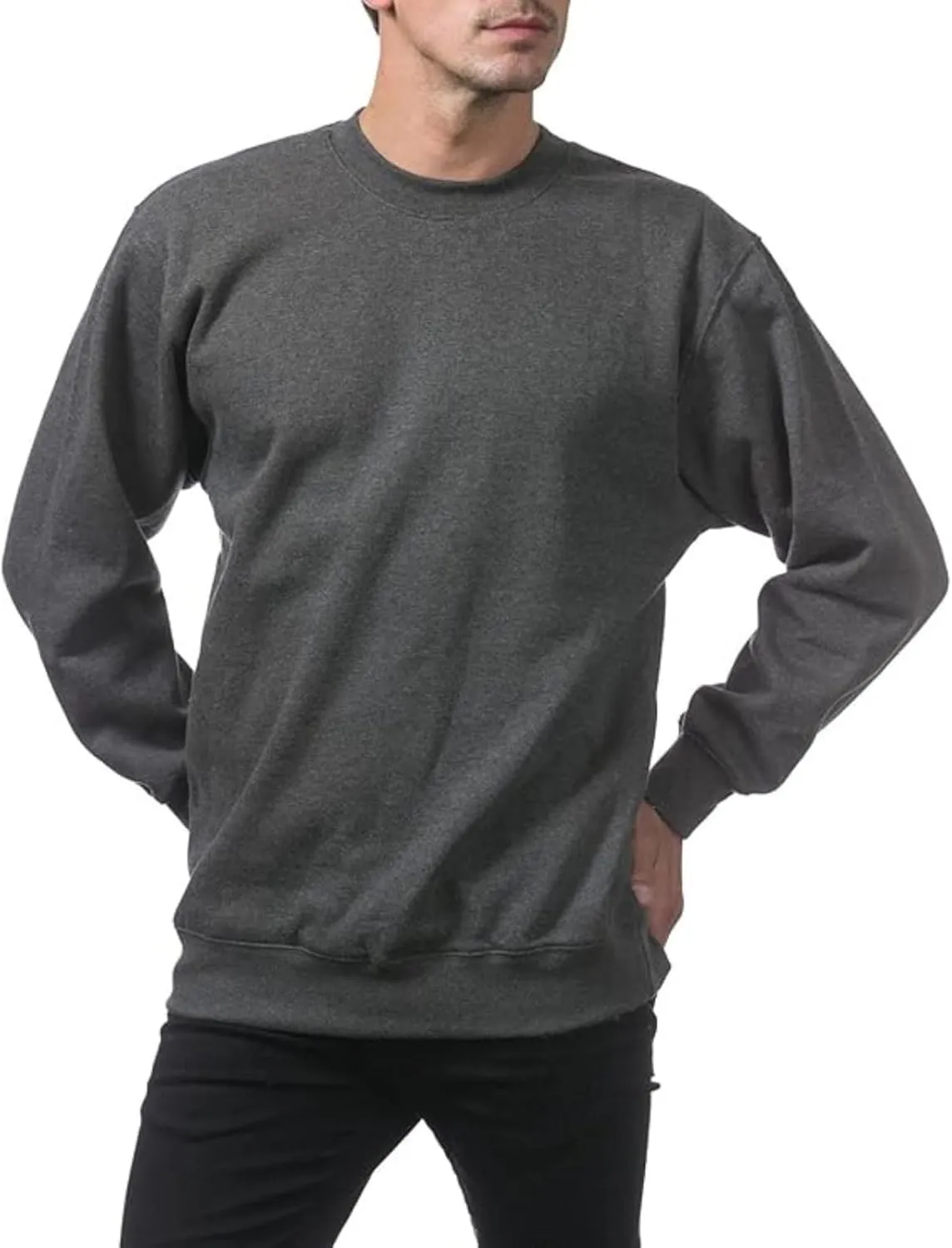 Sweatshirts for Men Long Sleeve Crewneck Sweatshirt Loose Casual Fashion Outerwear Plain Daily Versatile Pullover Tops