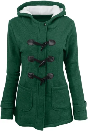 TARIENDY Padded Lined Coats for Women Travel Casual Winter Hoodies Horn Button Long Sleeve Jackets 2025 Cozy Outerwear