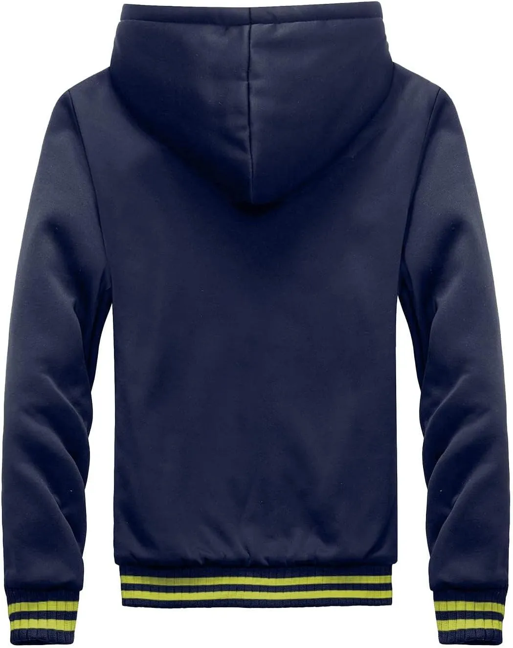 Thatrich Sherpa Lined Hoodies for Men Fleece Fuzzy Hooded Coats Casual Warm Jackets Cozy Full Zip Outwears Winter Coat Trendy