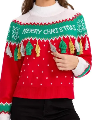 Tipsy Elves Womens Christmas Turtleneck Sweaters - Cute and Festive Holiday Sweaters for Women