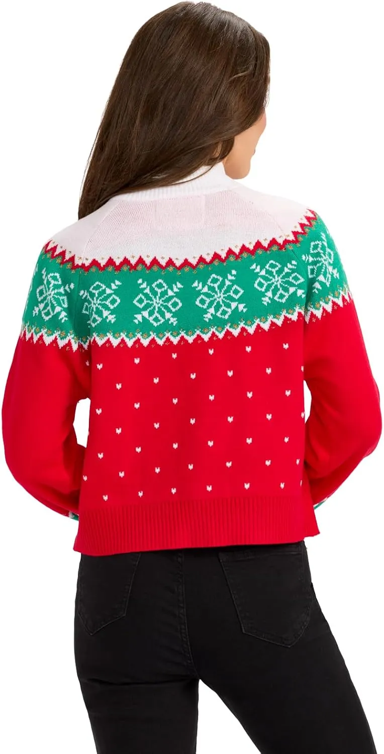 Tipsy Elves Womens Christmas Turtleneck Sweaters - Cute and Festive Holiday Sweaters for Women