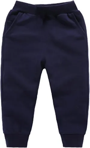 Toddler Boys Girls Sweatpants Baby Active Joggers High Elastic Waist Solid Pull On Trousers Sport Pants for Kids