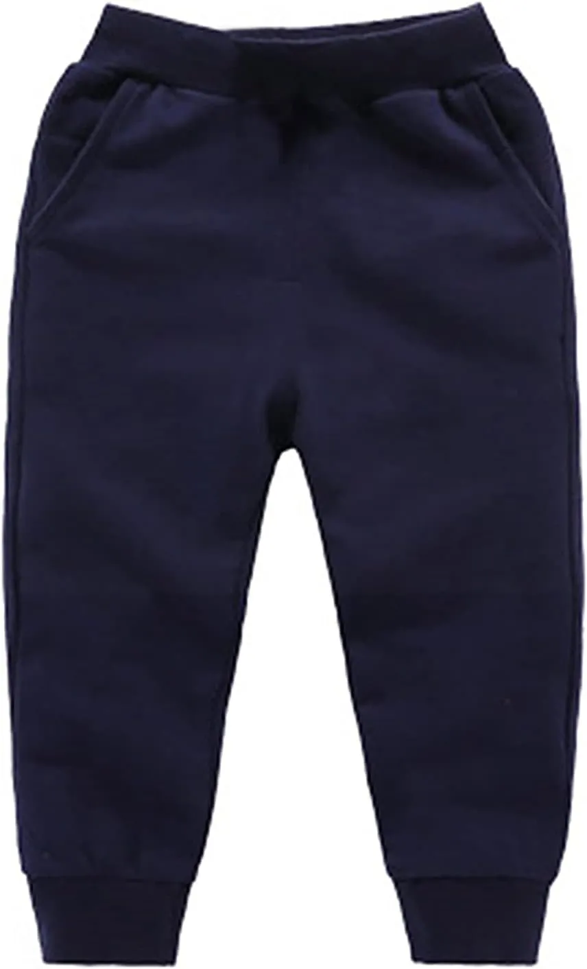 Toddler Boys Girls Sweatpants Baby Active Joggers High Elastic Waist Solid Pull On Trousers Sport Pants for Kids