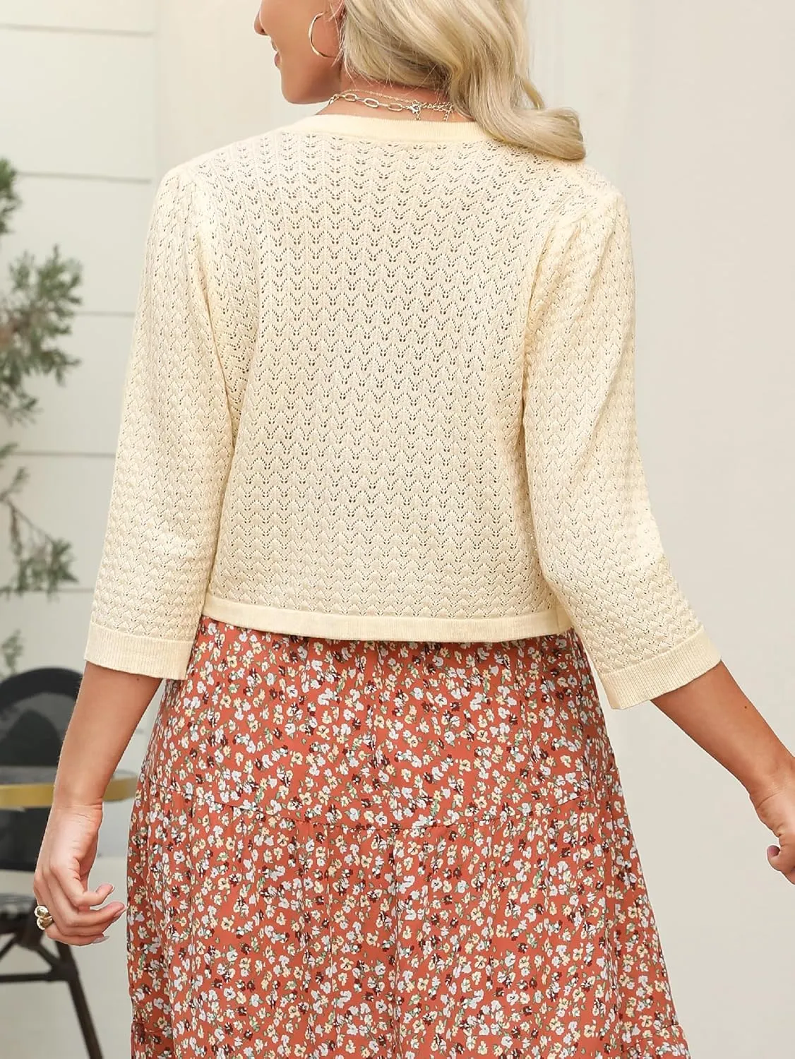 Women's Bolero Shrugs Cropped Cardigan Sweaters Open Front Sweaters Lightweight Shrugs for Dresses